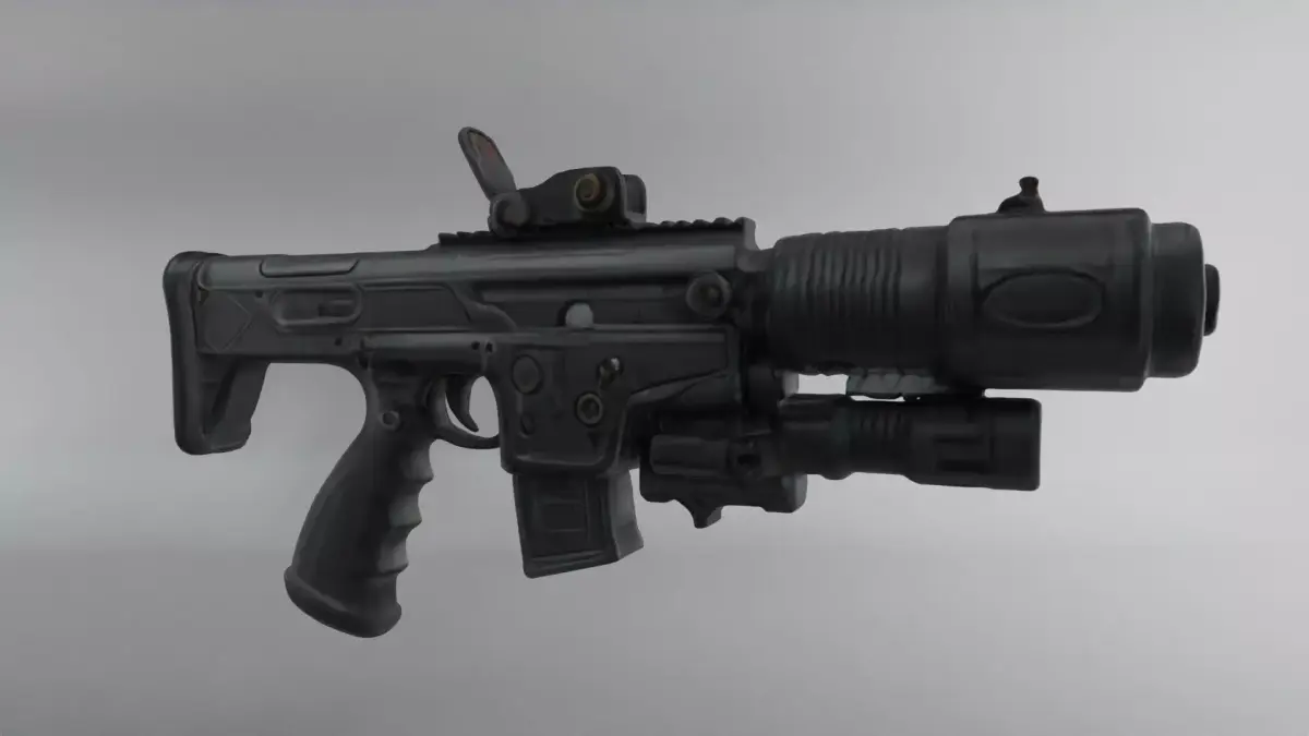 Tactical Blaster Low-poly 3D model