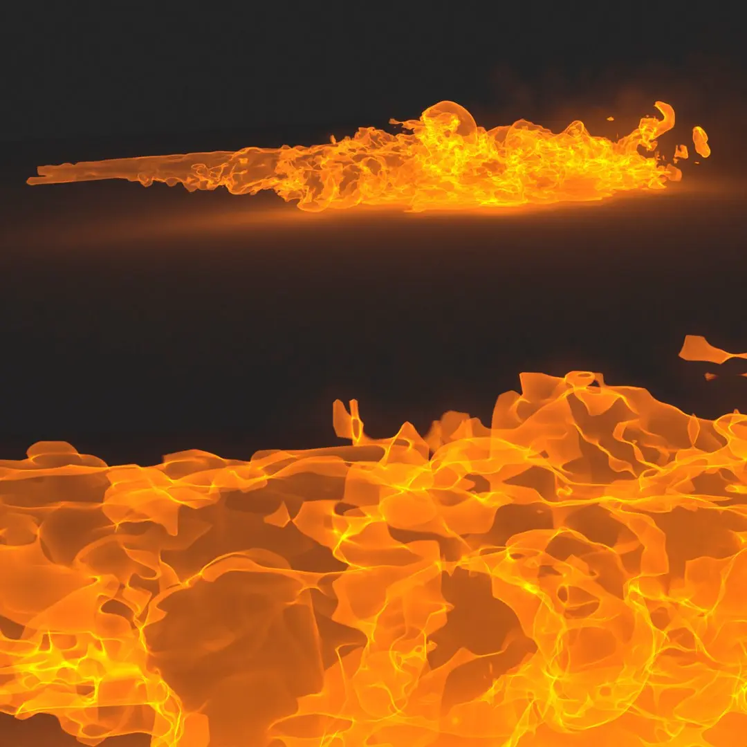 Static Volumetric Flame VDB for Blender 3D model