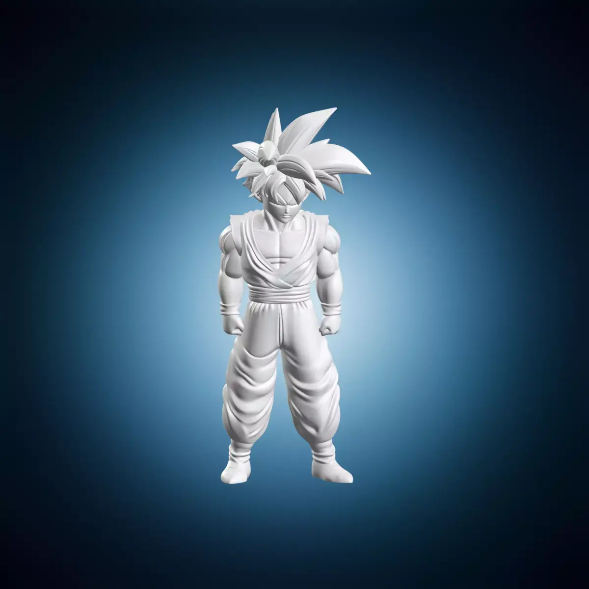 Super Saiyan Anime Fighter Miniature 3D print model