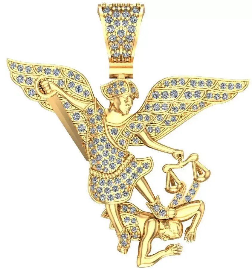 Archangel Michael Bas-Relief 3D print model pendant 3D print model purchase