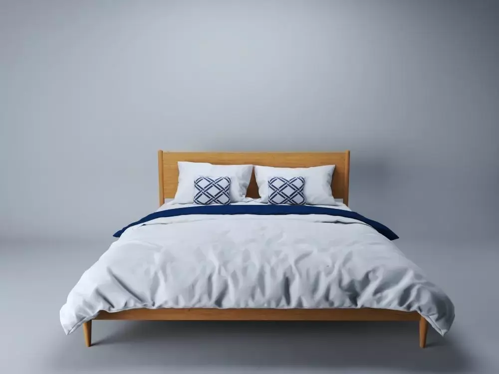 Wooden Bed  Free 3D model