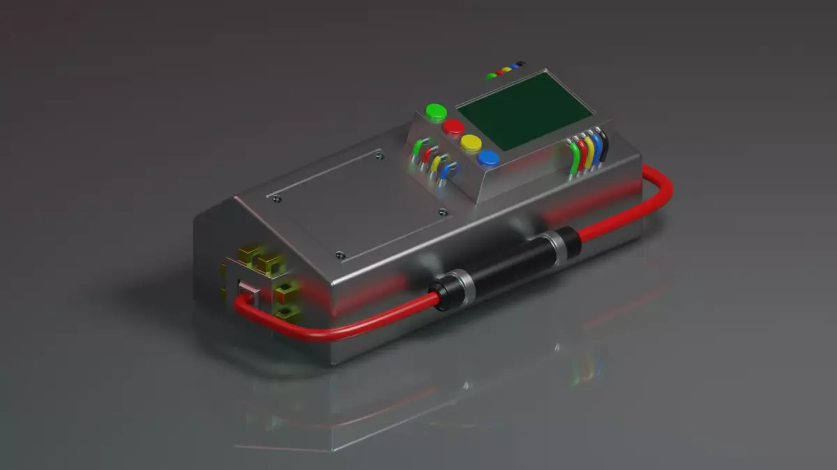 sci-fi Bomb explosive Low-poly 3D model