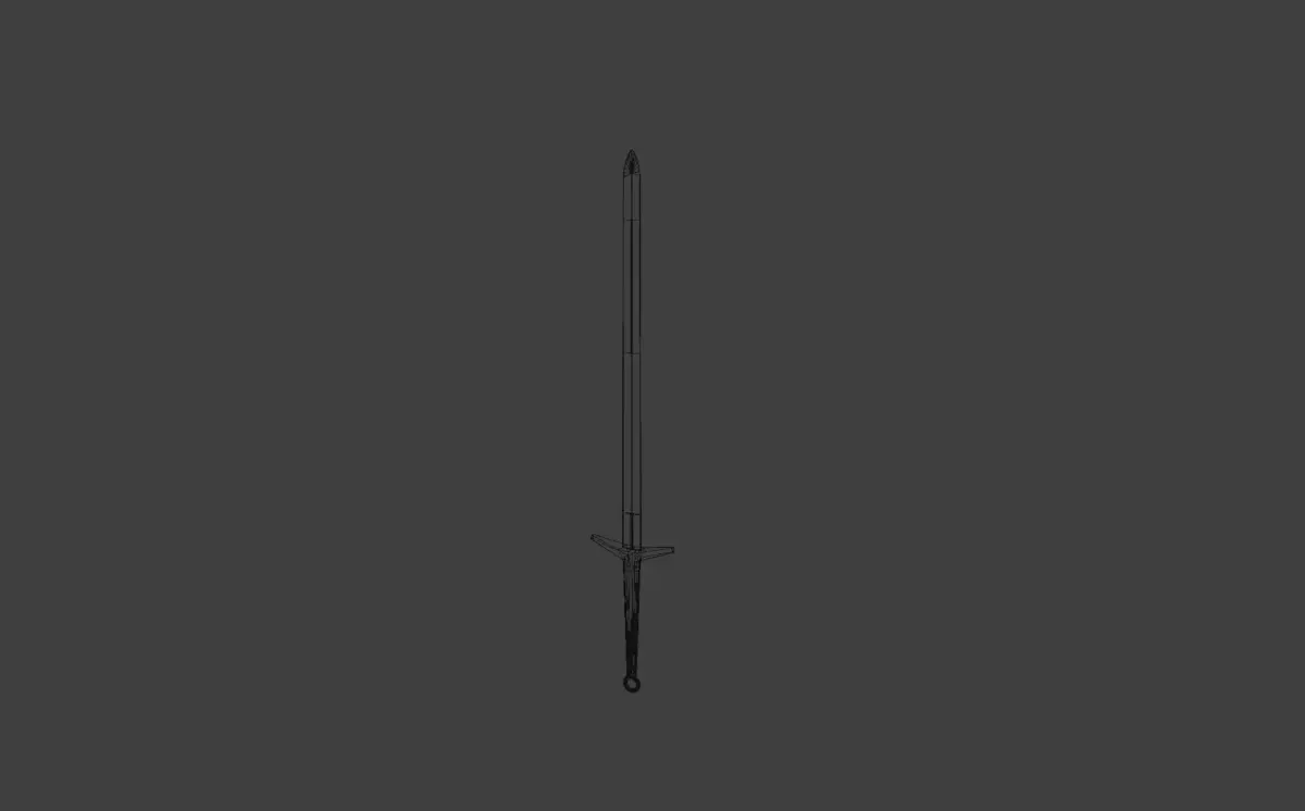 Highland Claymore Low-poly 3D model