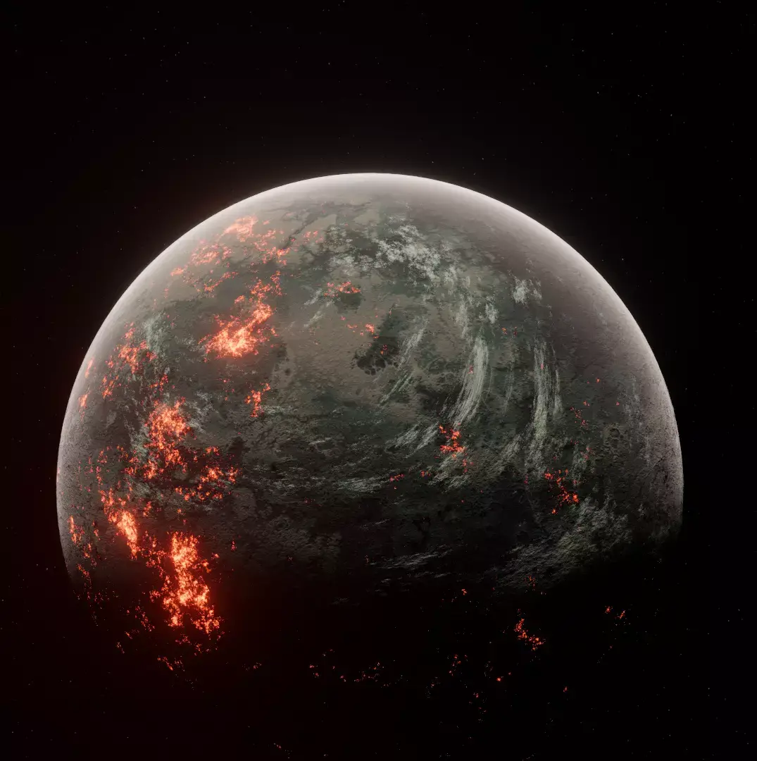 Planet Space Ready to game  Low-poly 3D model shop