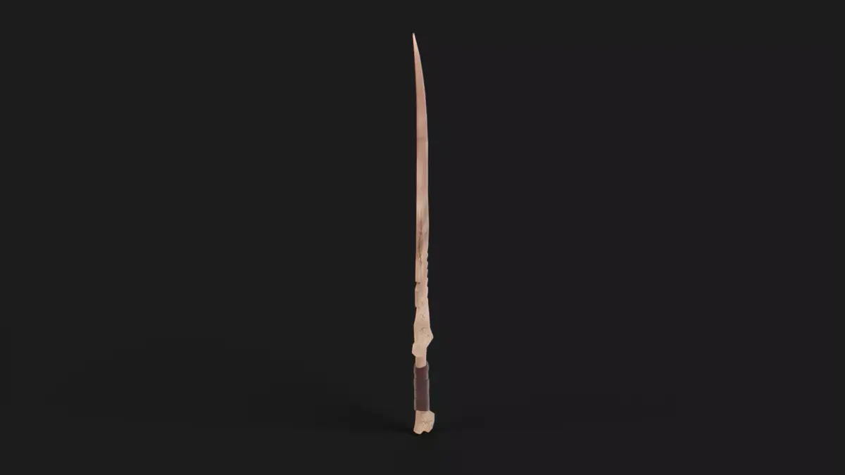 Ancient Fantasy Bone Sword v2 Low-poly 3D model