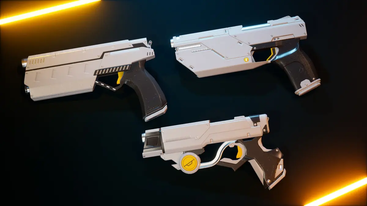 Futuristic Pistol Pack 2 3D model