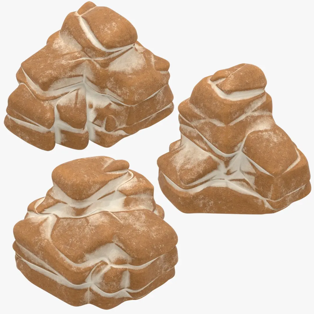 Cartoon Stone Color 3 Set 3D model