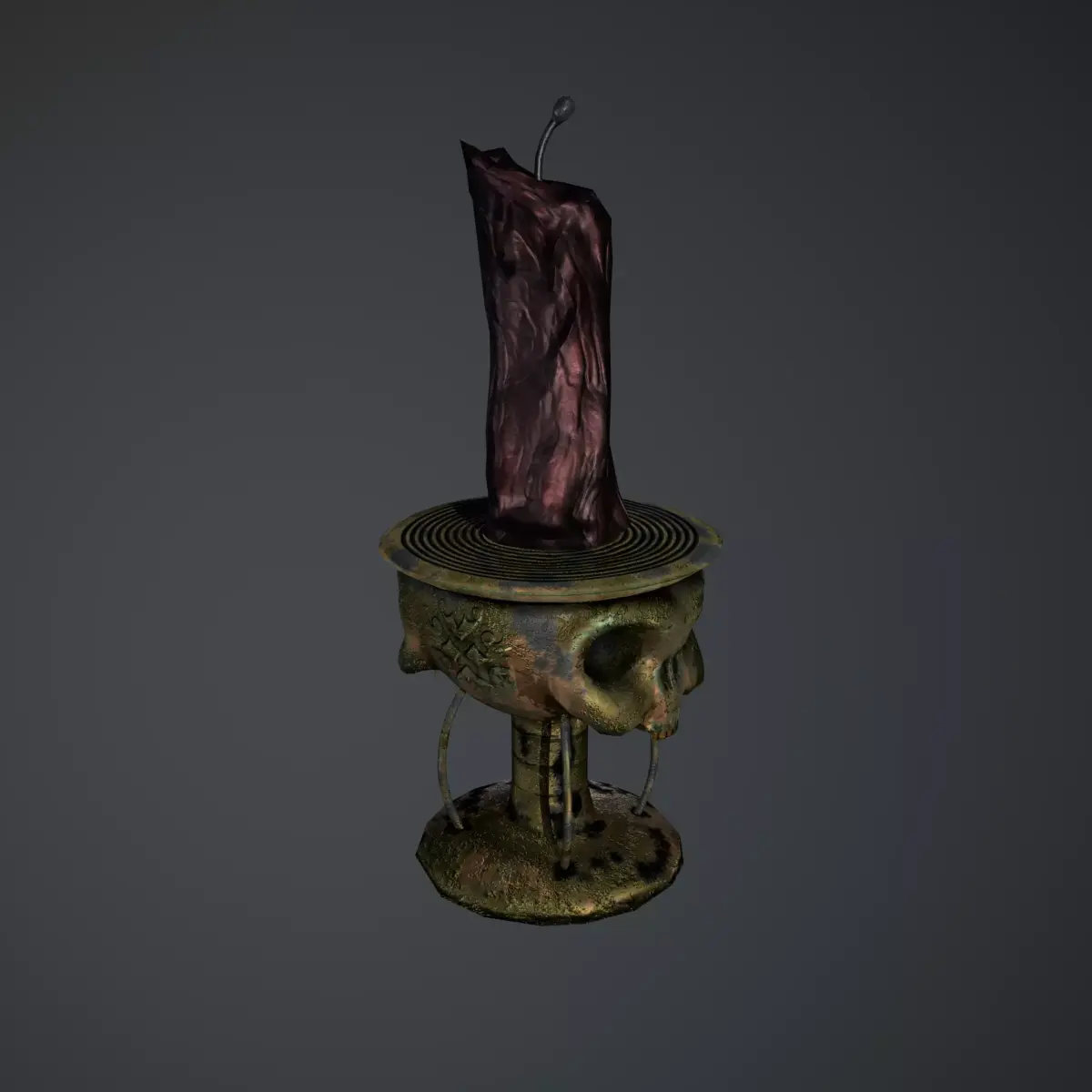 Skull Candelabra  Free low-poly 3D model