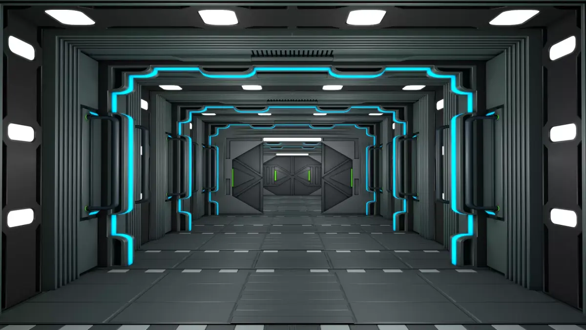 Sci Fi Corridor Futuristic 3D model order