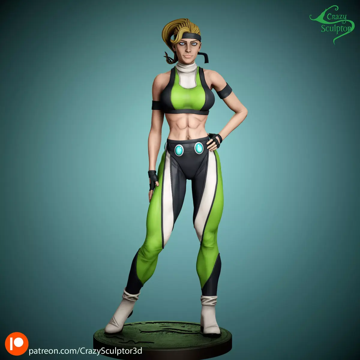 Sonya Blade from Mortal Kombat 3D print model