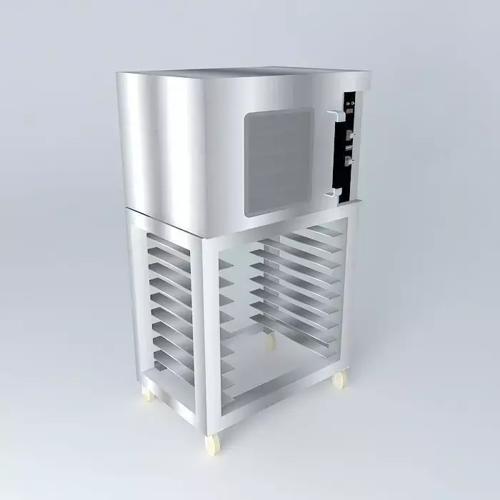 Kit-227stainless steel countertop and oven for Alex Marques Free 3D model