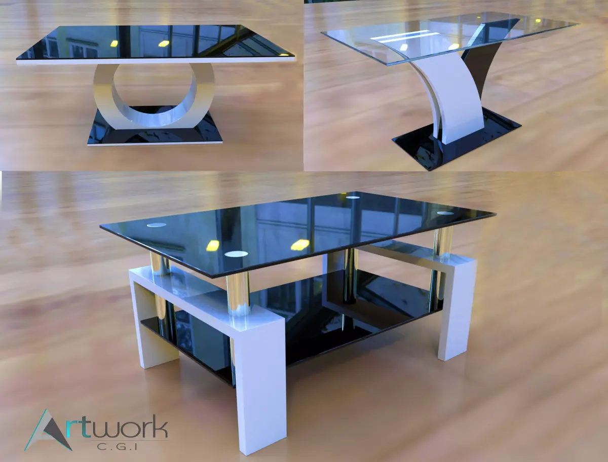 Glass Table Free 3D model shop