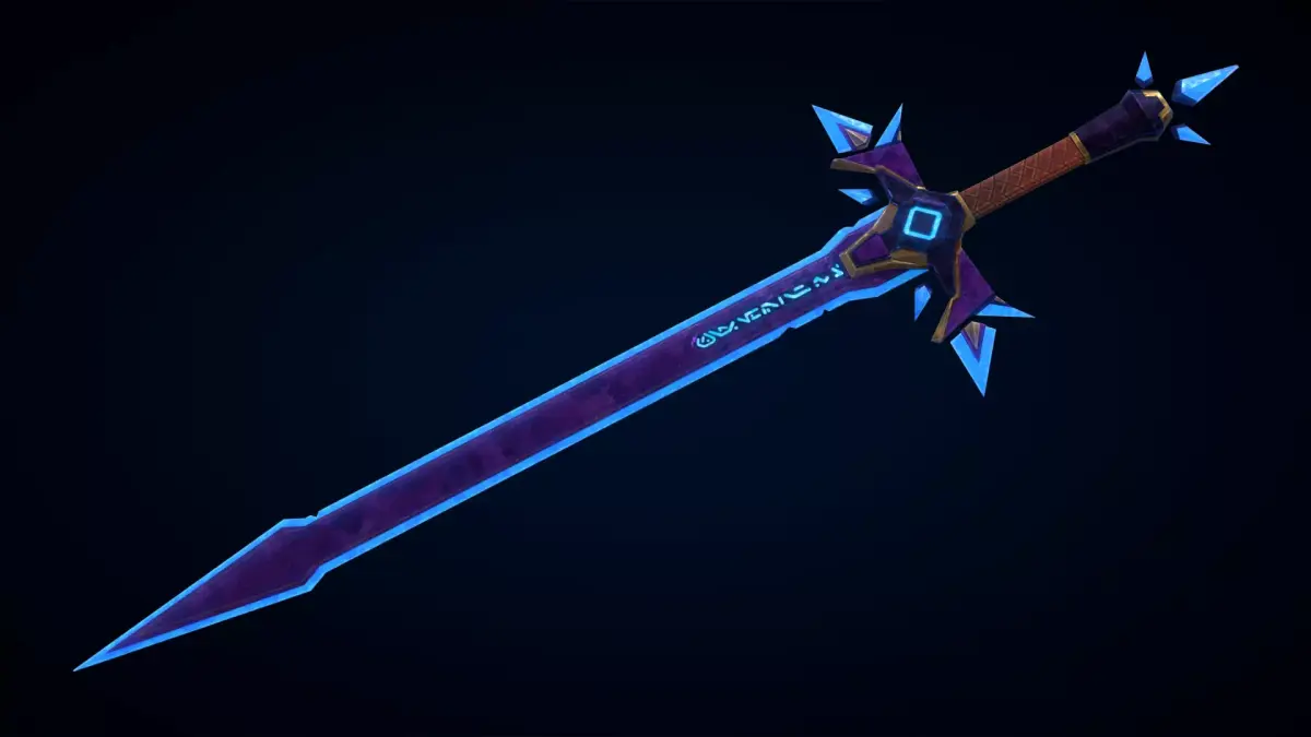 Stylized Sword Low-poly 3D model 11