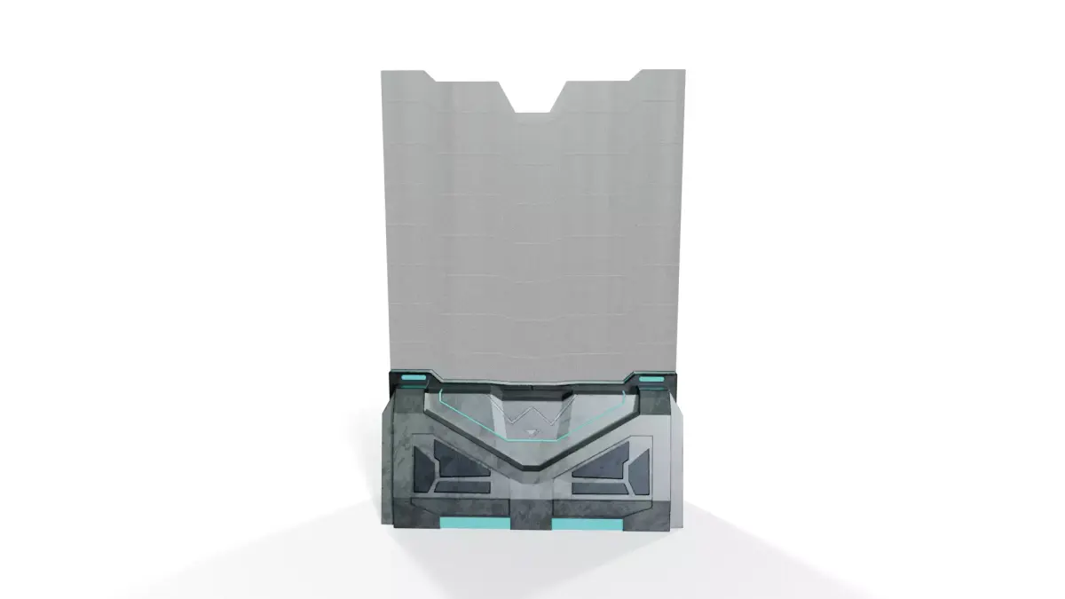 Sci-Fi Deployable Barrier Shield - PBR Game Ready 3D model