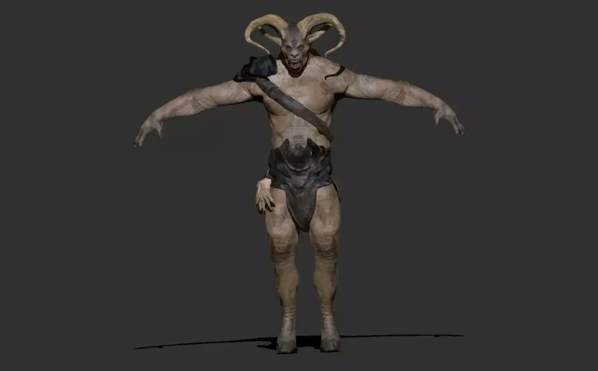 Trollocs criaturas da noite Low-poly 3D model