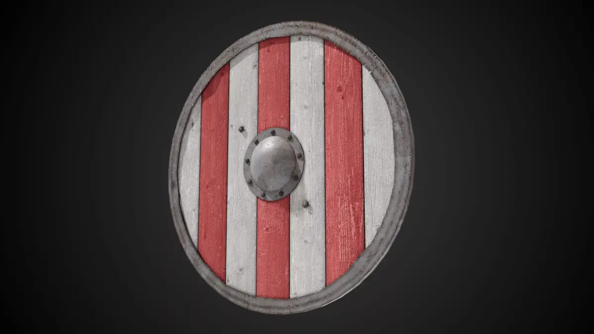 Medieval Viking Shield Low-poly 3D model purchase