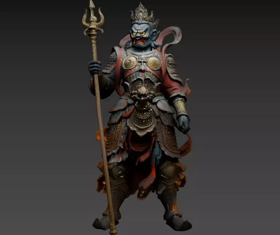 20- Chinese style - Night fork sea patrol 3D model