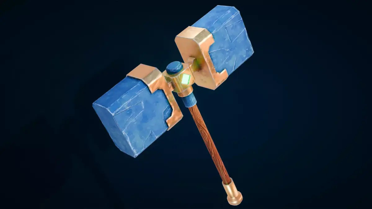 Stylized Stone Hammer Low-poly 3D model
