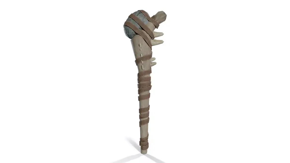 Ancient Spiked Stone Mace Low-poly 3D model