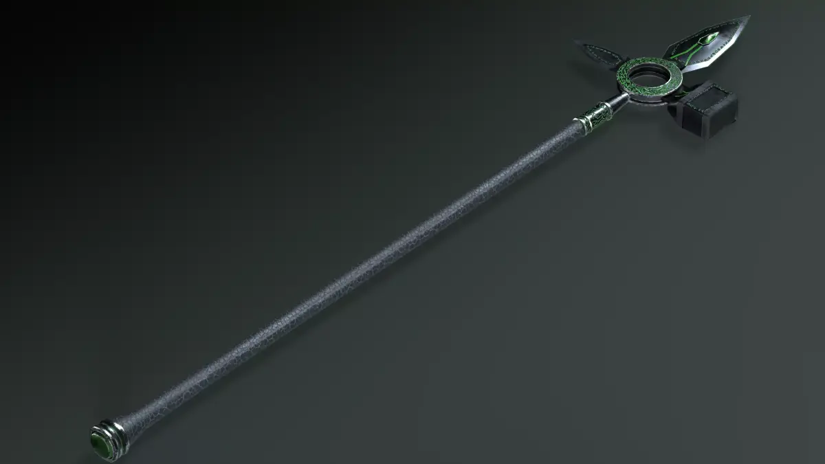 Game Ready necrotic spear Low-poly 3D model