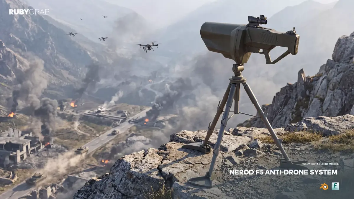NEROD F5 Anti-Drone System 3D model purchase