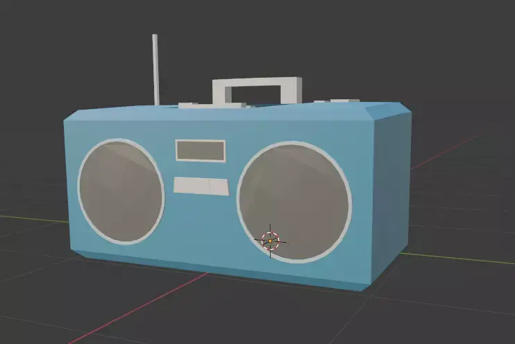 Lowpoly Radio boombox Free low-poly 3D model