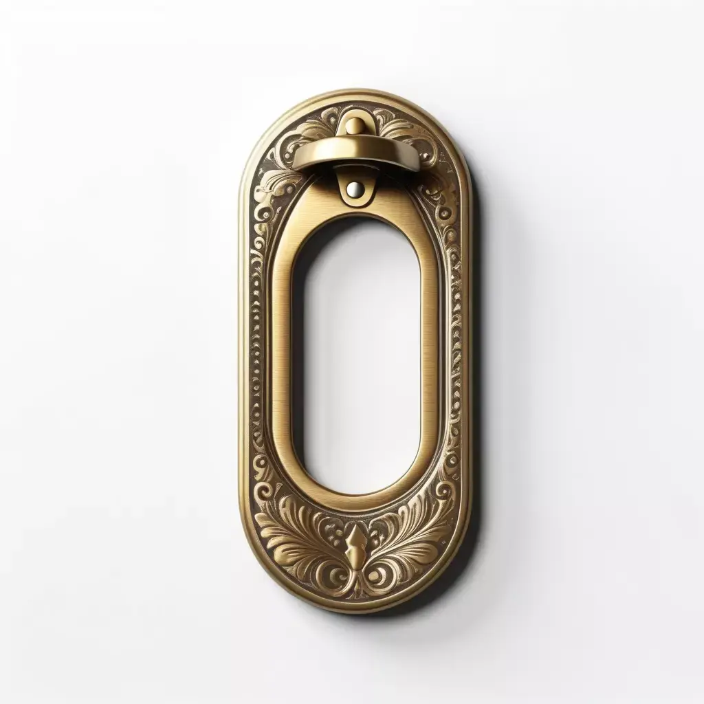 Ornate Brass Furniture Handle 3D model