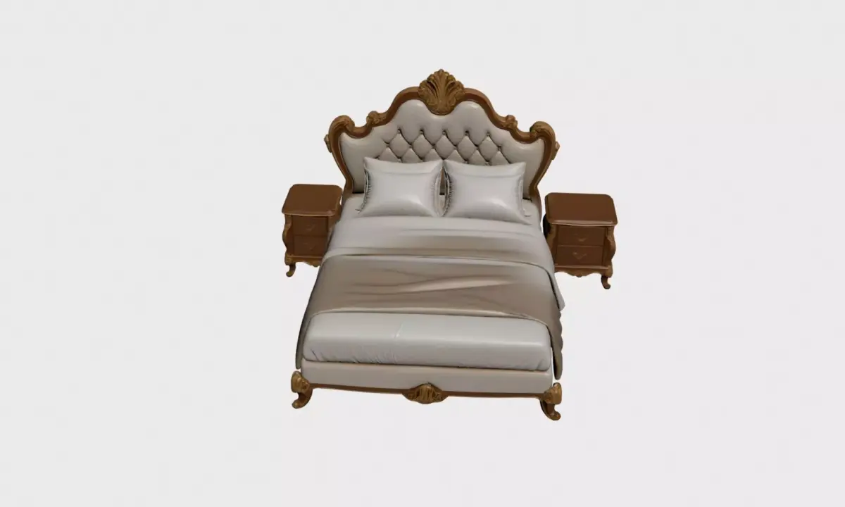 Italian concept bed and two dresser 3D model set Free 3D model purchase