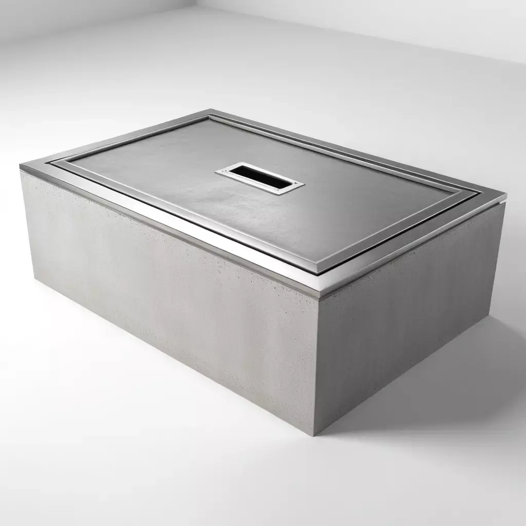 Modern Concrete Outdoor Fire Pit 3D model