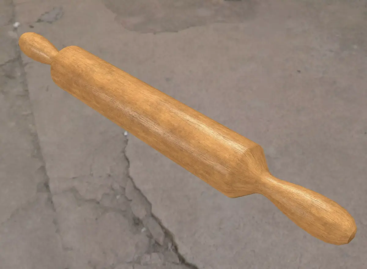 Rolling pin Free low-poly 3D model
