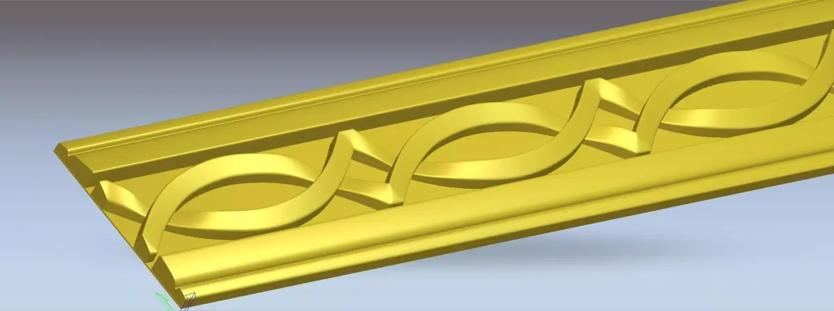 CNC Decorative Linear Relief - 3D Wood Carving Pattern Free 3D model