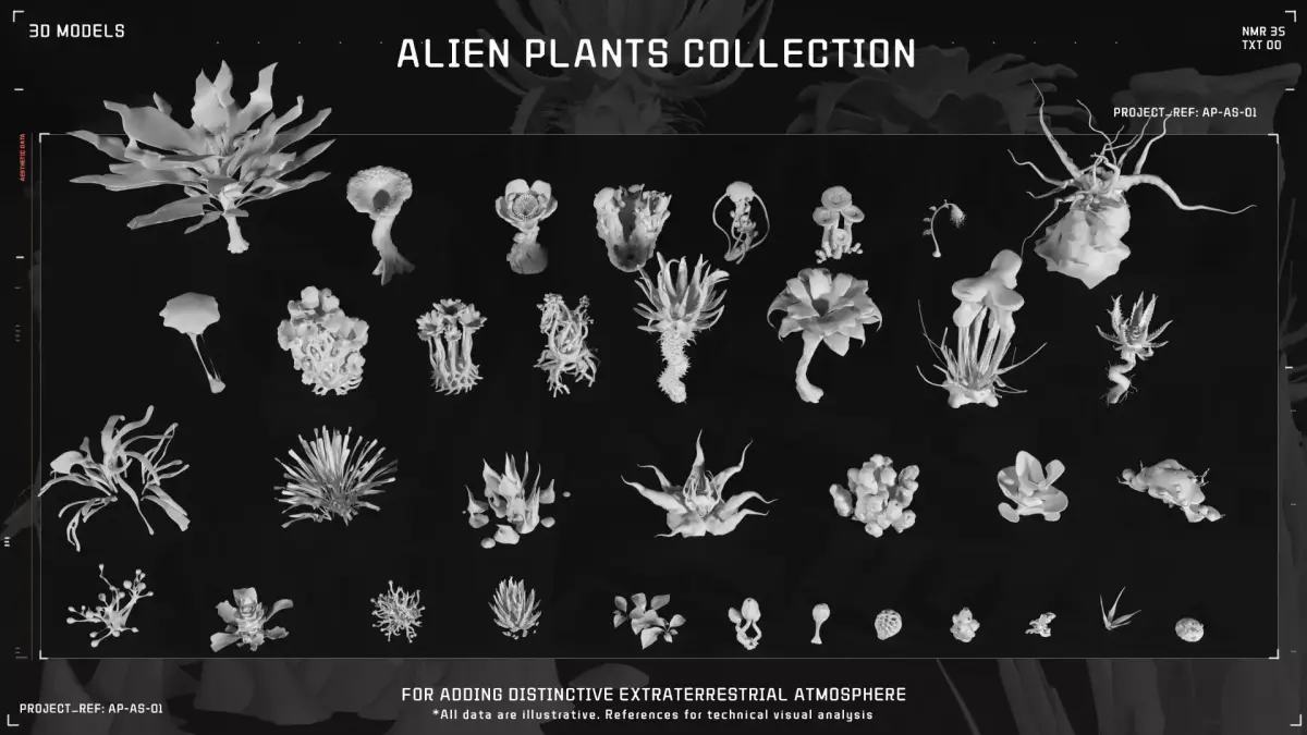 ALIEN PLANTS collection 3D model
