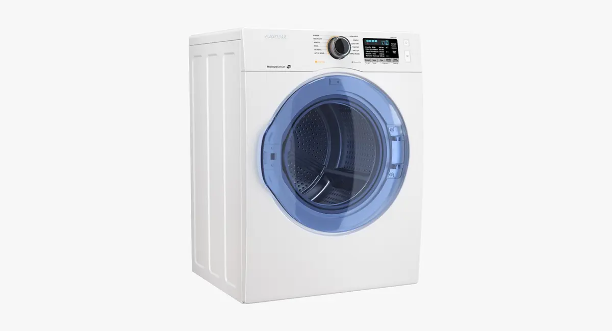 Samsung White Front Load Clothes Dryer 3D model