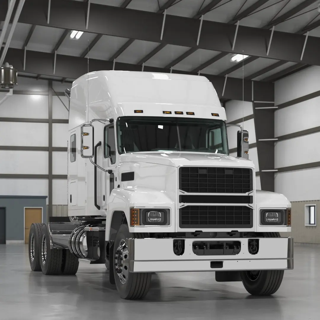Heavy Duty Truck 2025 White Simplified 3D model