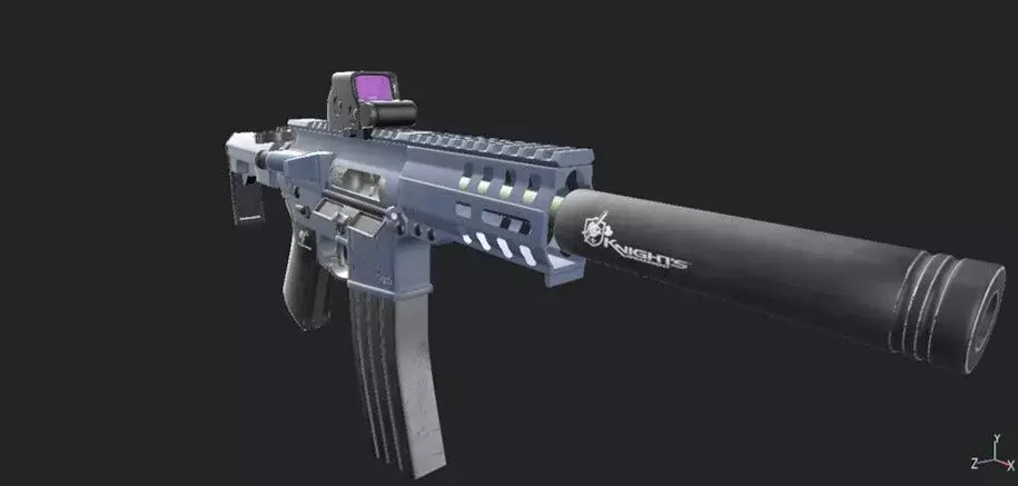 Assault rifle CMMG Low-poly 3D model