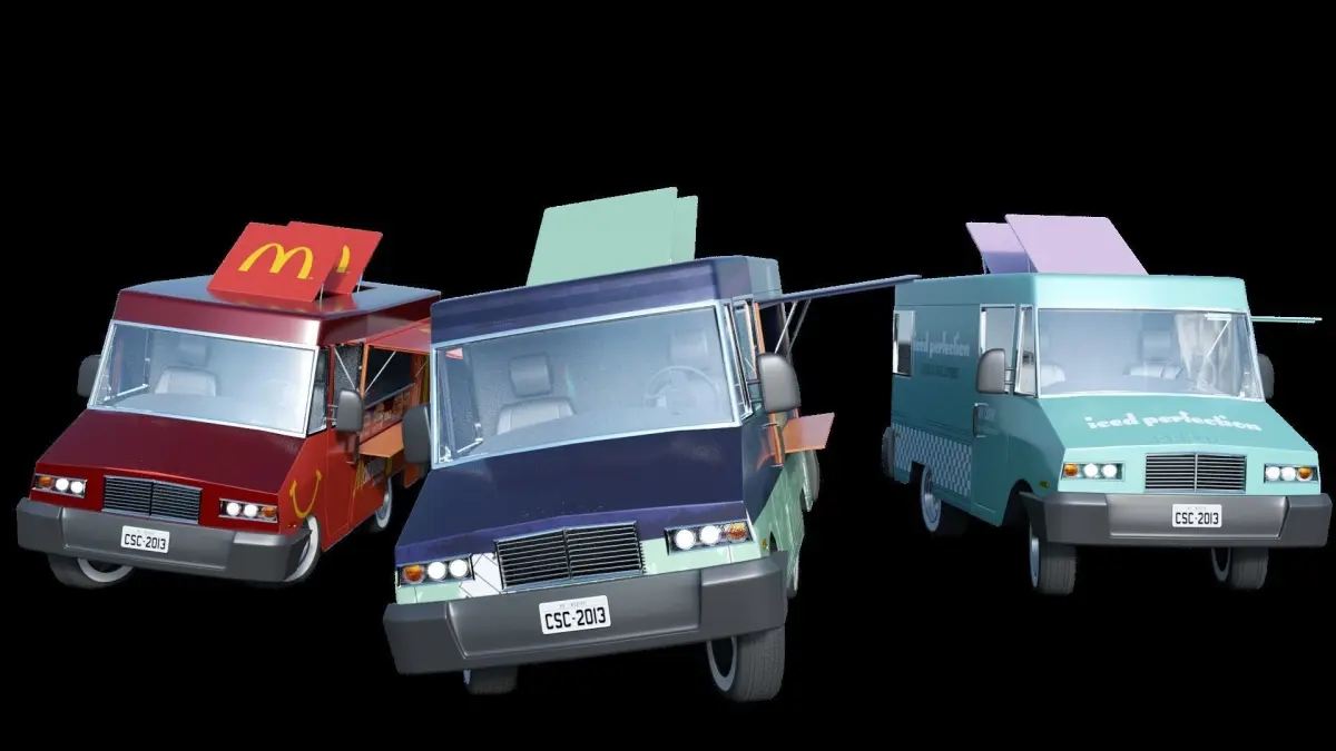 Customizable Food truck 3D model