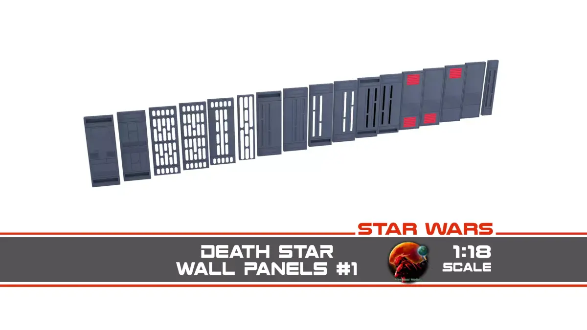 Death Star Wall Panel - 1 - 1-18 scale Kenner Hasbro 3D Model Pack purchase