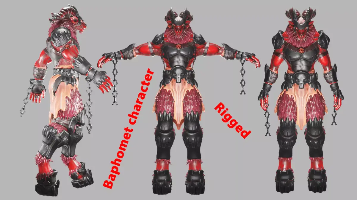 Baphomet character 3D model