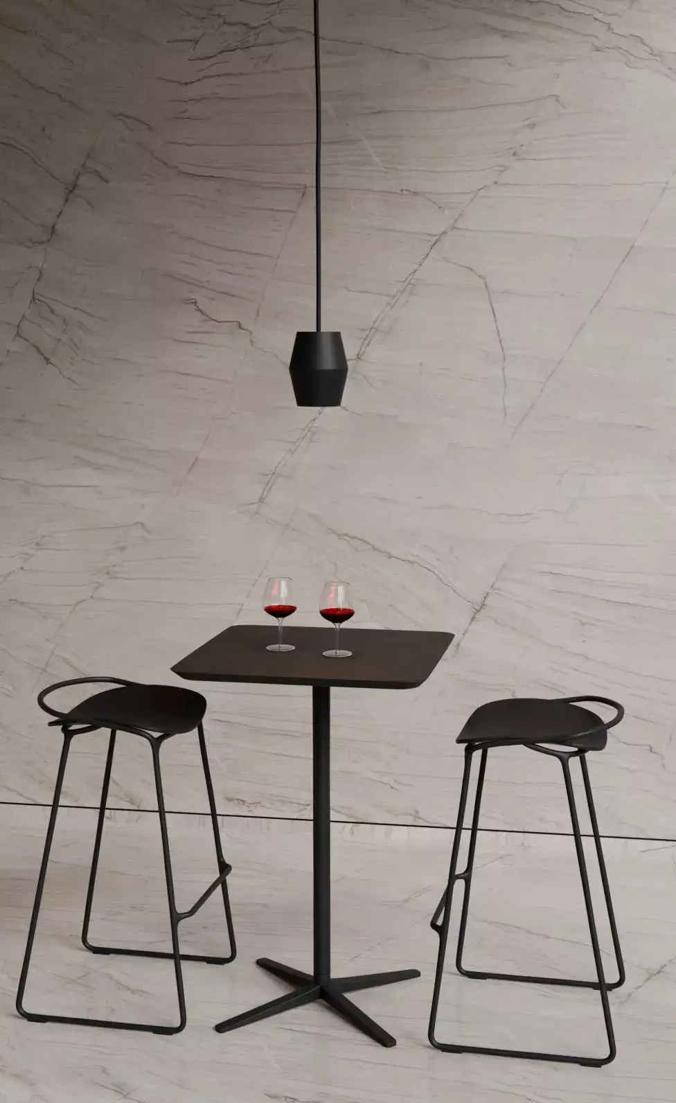 Bar Stools  And Table 3D model