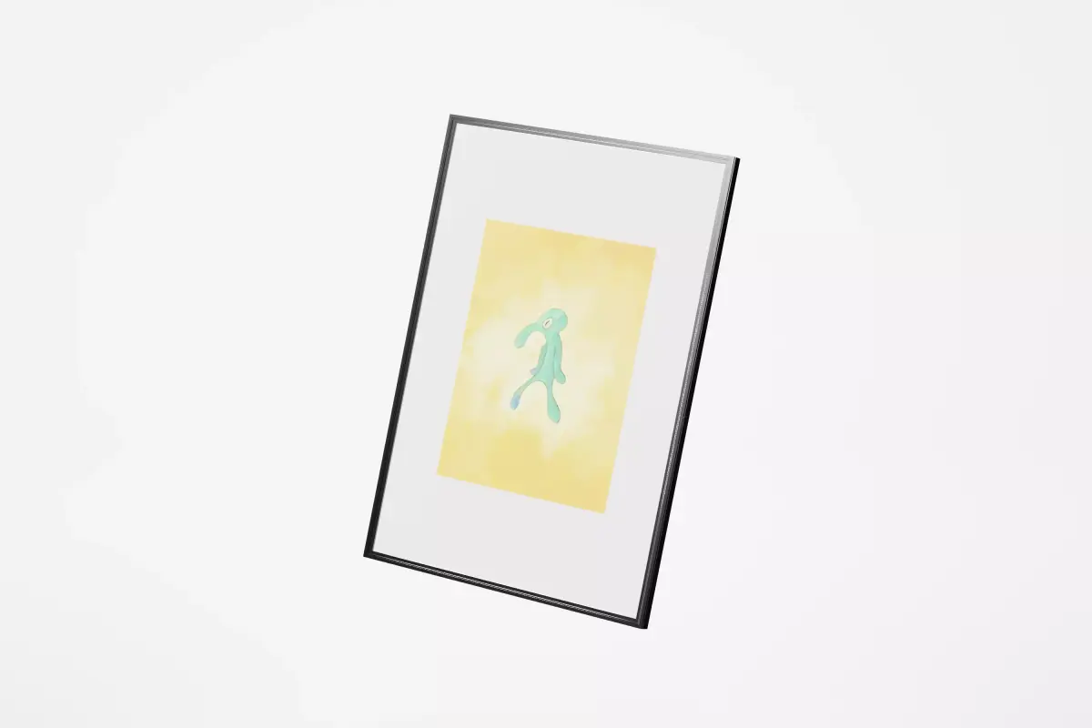 Bold and Brash in a Frame with a passeparout Free 3D model
