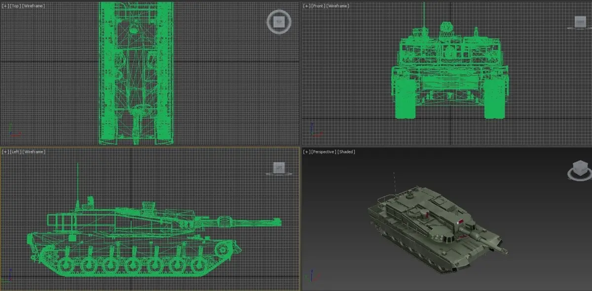 military tank Low-poly 3D model 5