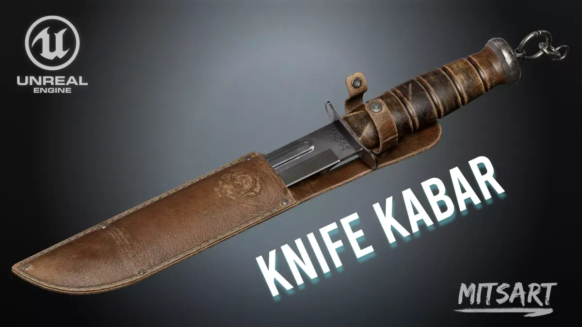 Knife Kabar Low-poly 3D model