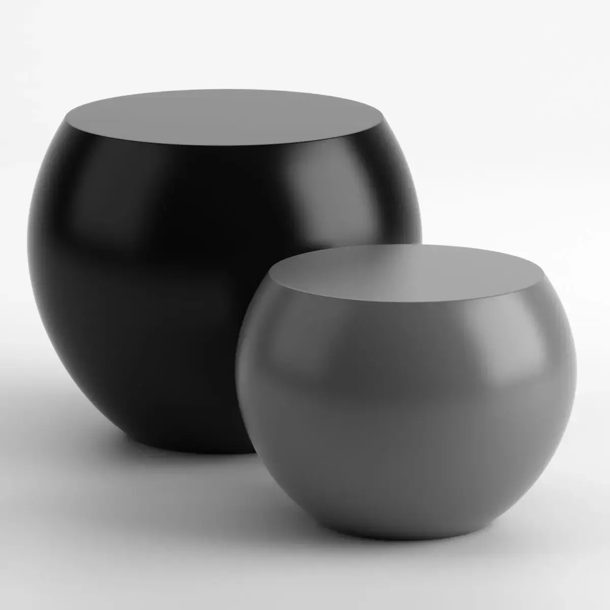 Meridiani - Bongo Outdoor Tables 45x33cm - 55x45cm 3D model