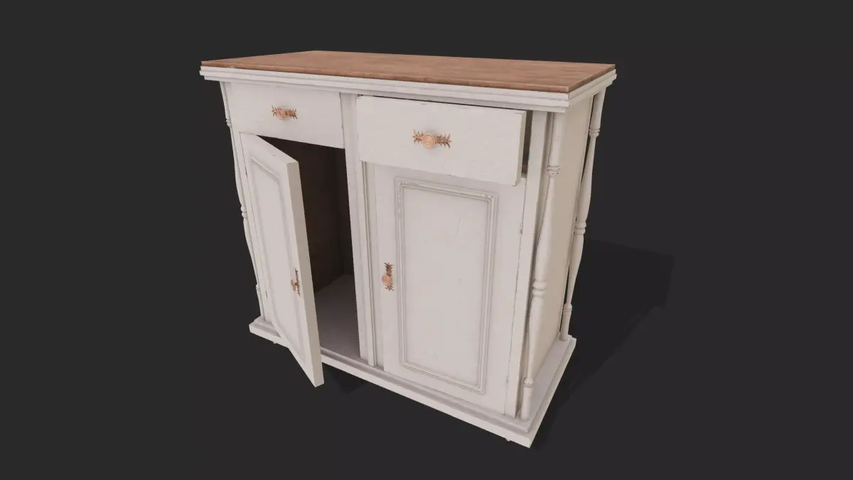 Sideboard Low-poly 3D model