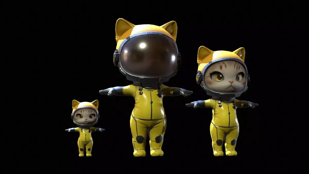 Cat6Pack2 Low-poly 3D model purchase