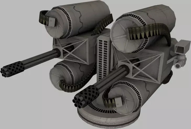 Bulletstorm gun variations Low-poly 3D model