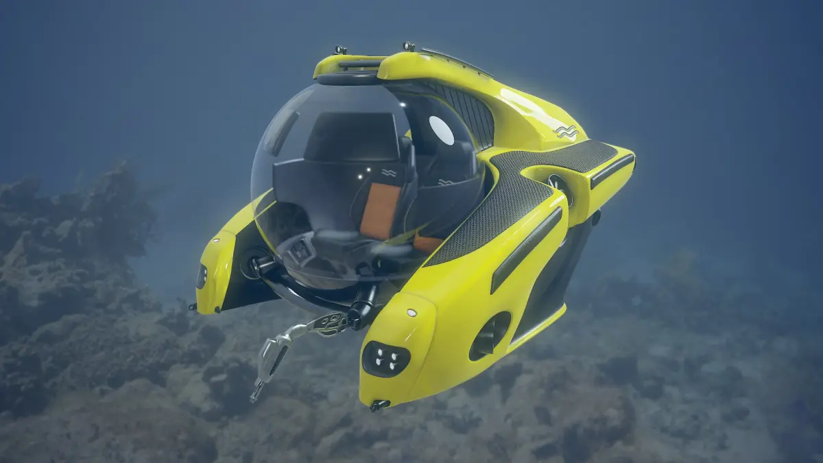 Mini Submarine U-Boat C-Researcher PBR 3D model