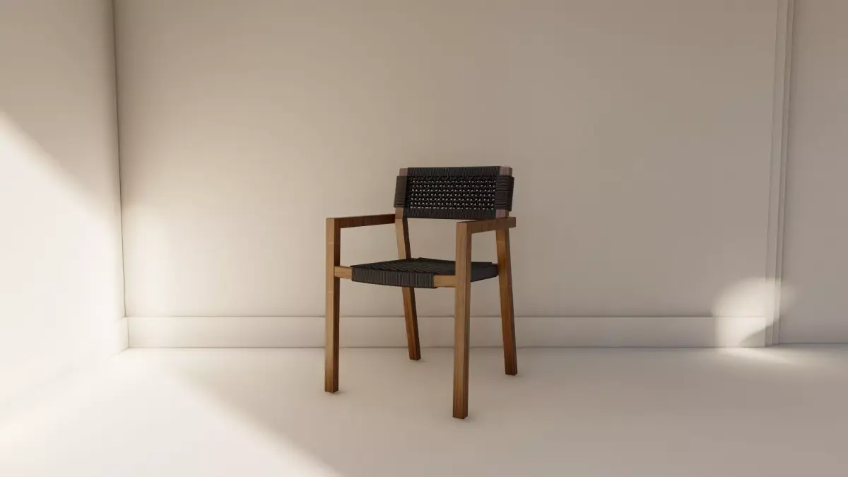 Woven outdoor arm chair 3D model