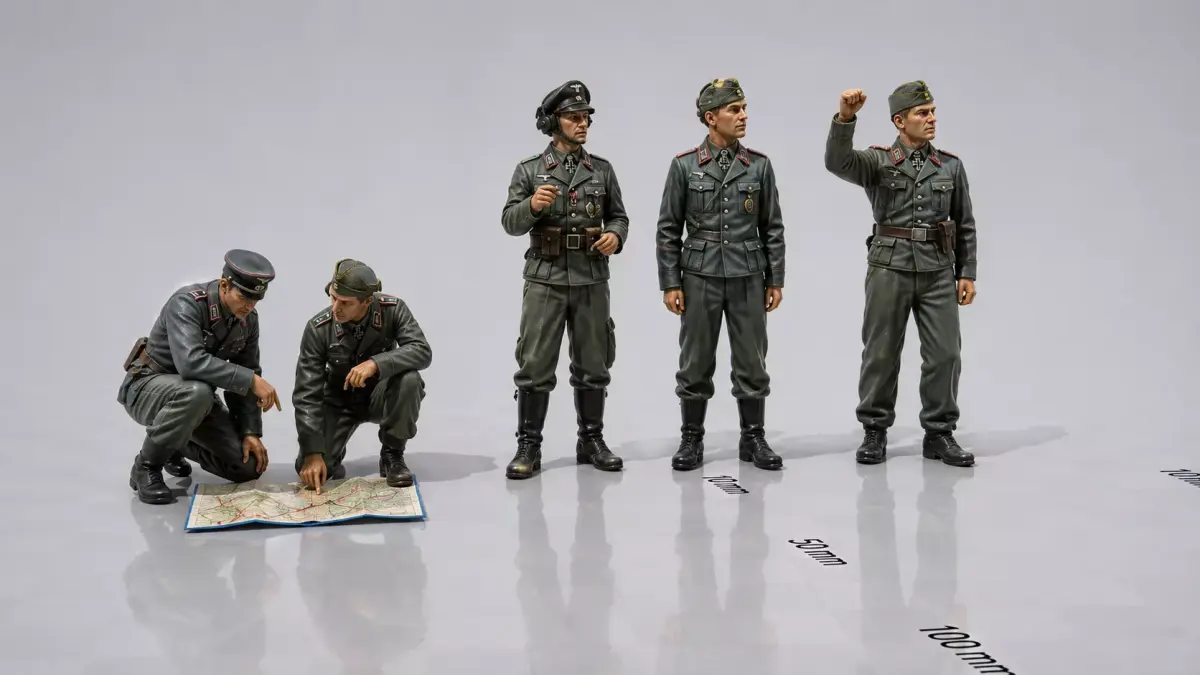 German Tank Crew with Map 3D print model