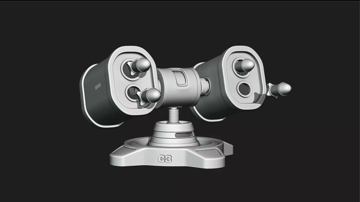 Stylize Turret Weapon Rocket 3D model